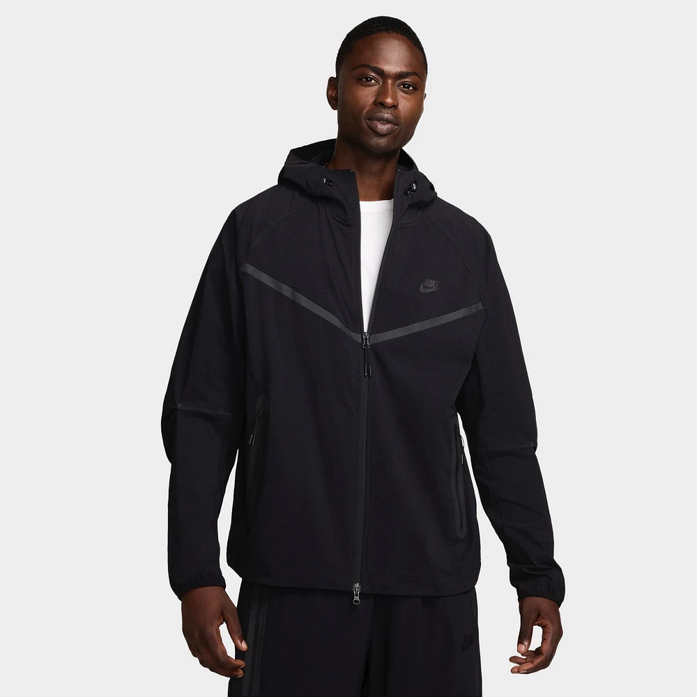 Nike Tech Woven Full Zip Windrunner Jacket Black /