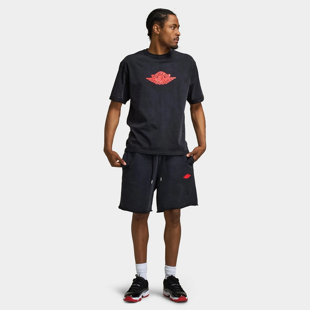 M J AIR JDN RAIR FLC SHORT BLACK / CHILE RED