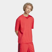 adidas Essentials Loose Fit 3 Bar Logo T-Shirt Pure Ruby / Black
