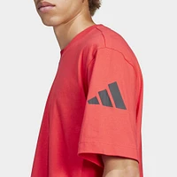 adidas Essentials Loose Fit 3 Bar Logo T-Shirt Pure Ruby / Black