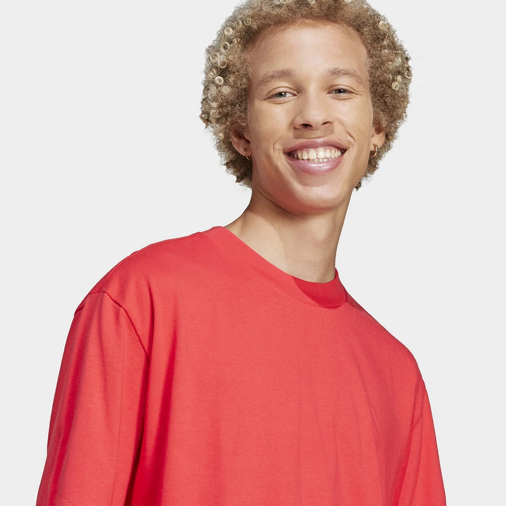adidas Essentials Loose Fit 3 Bar Logo T-Shirt Pure Ruby / Black