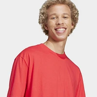 adidas Essentials Loose Fit 3 Bar Logo T-Shirt Pure Ruby / Black