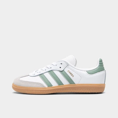 adidas Children's Samba OG Footwear White / Silver Green - Gum