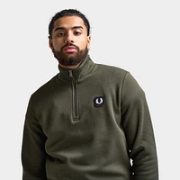 Fred Perry Badge Half Zip Sweatshirt / Hunting Green