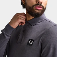Fred Perry Badge Long Sleeve Polo / Gunmetal