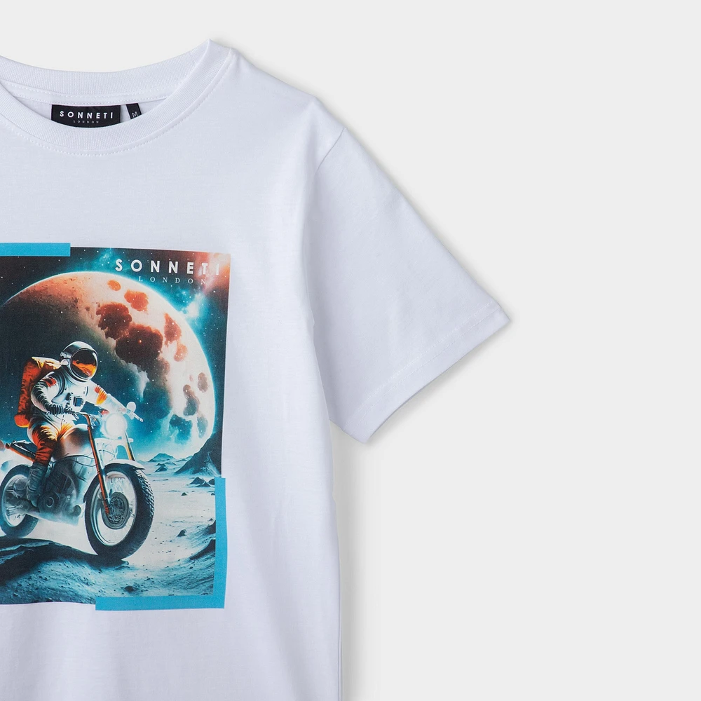 Sonneti Junior Boys' Astro T-Shirt / White