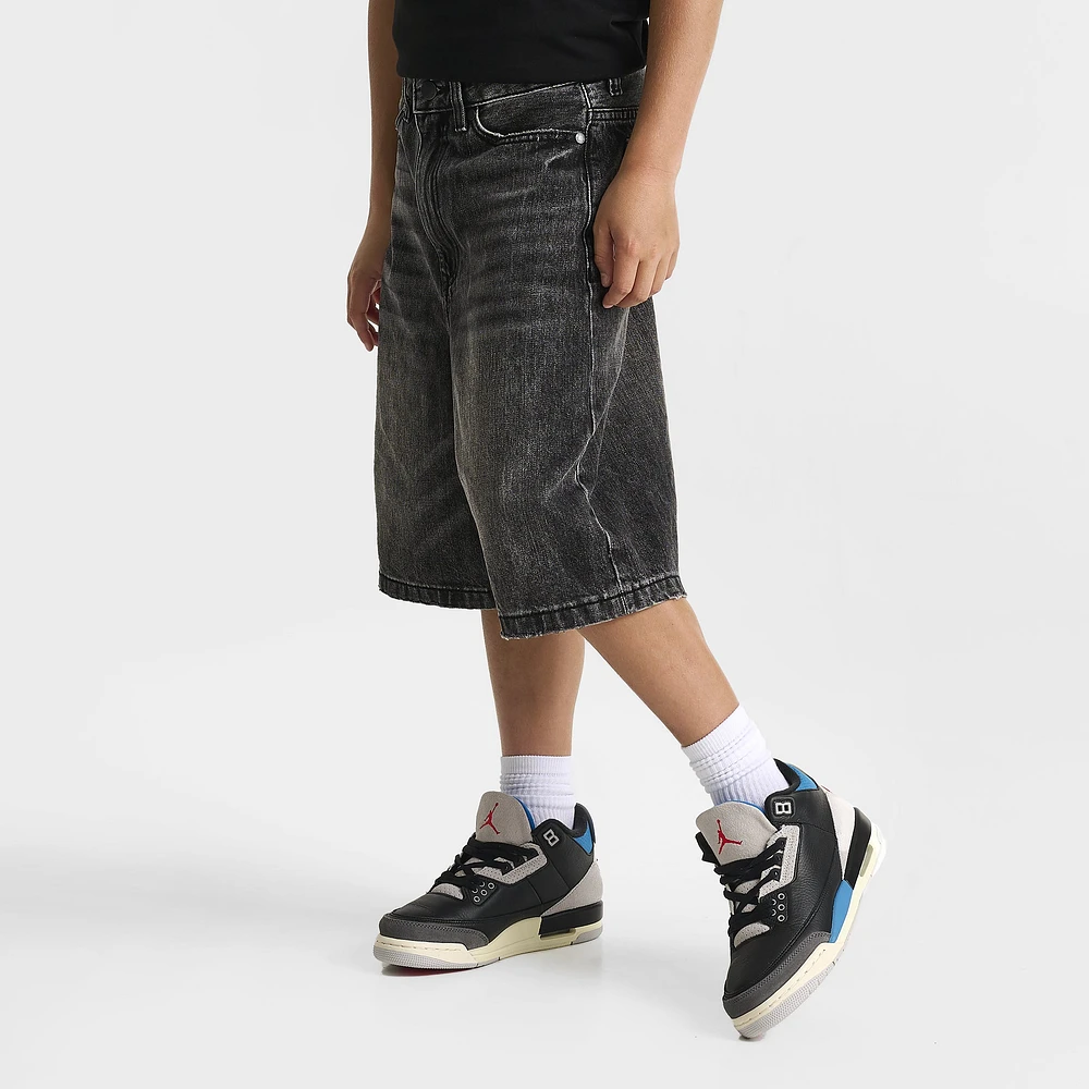 Supply & Demand Junior Boys' Timber Shorts / Washed Black Denim