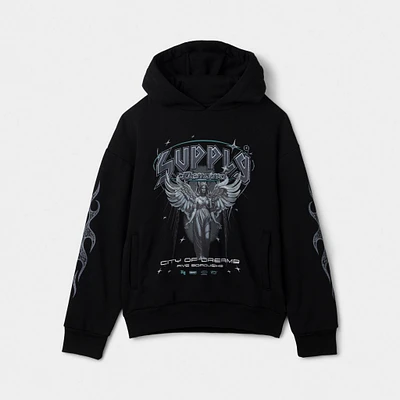Supply & Demand Women's Praise Hoodie Black / Sky Blue