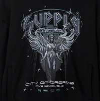 Supply & Demand Women's Praise Hoodie Black / Sky Blue