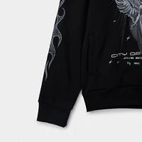 Supply & Demand Women's Praise Hoodie Black / Sky Blue