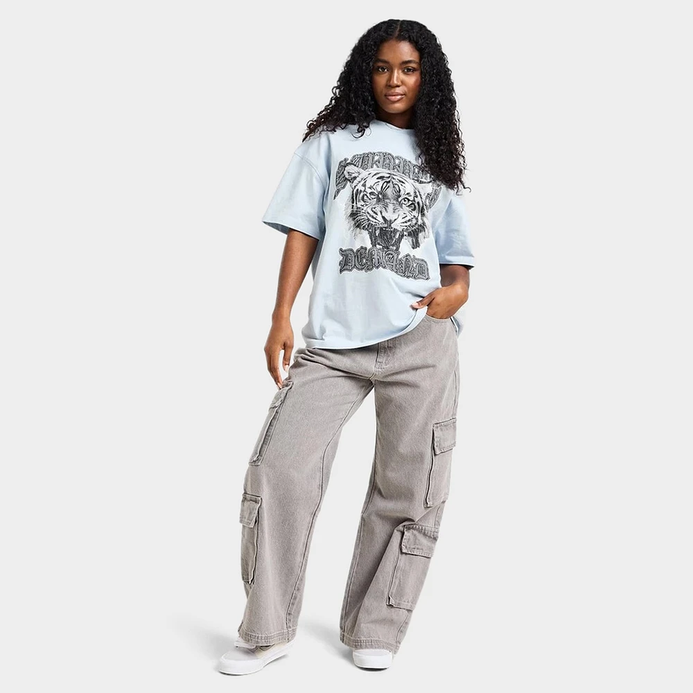 Supply & Demand Women's Tiger Graphic T-Shirt / Niagara Mist