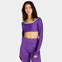 PUMA x Dua Lipa Longsleeve Cropped T-shirt / Royal Purple
