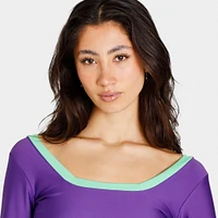 PUMA x Dua Lipa Longsleeve Cropped T-shirt / Royal Purple