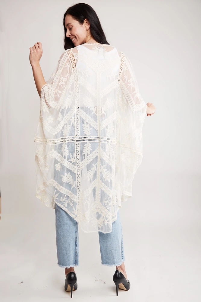 70050 Lace Kimono