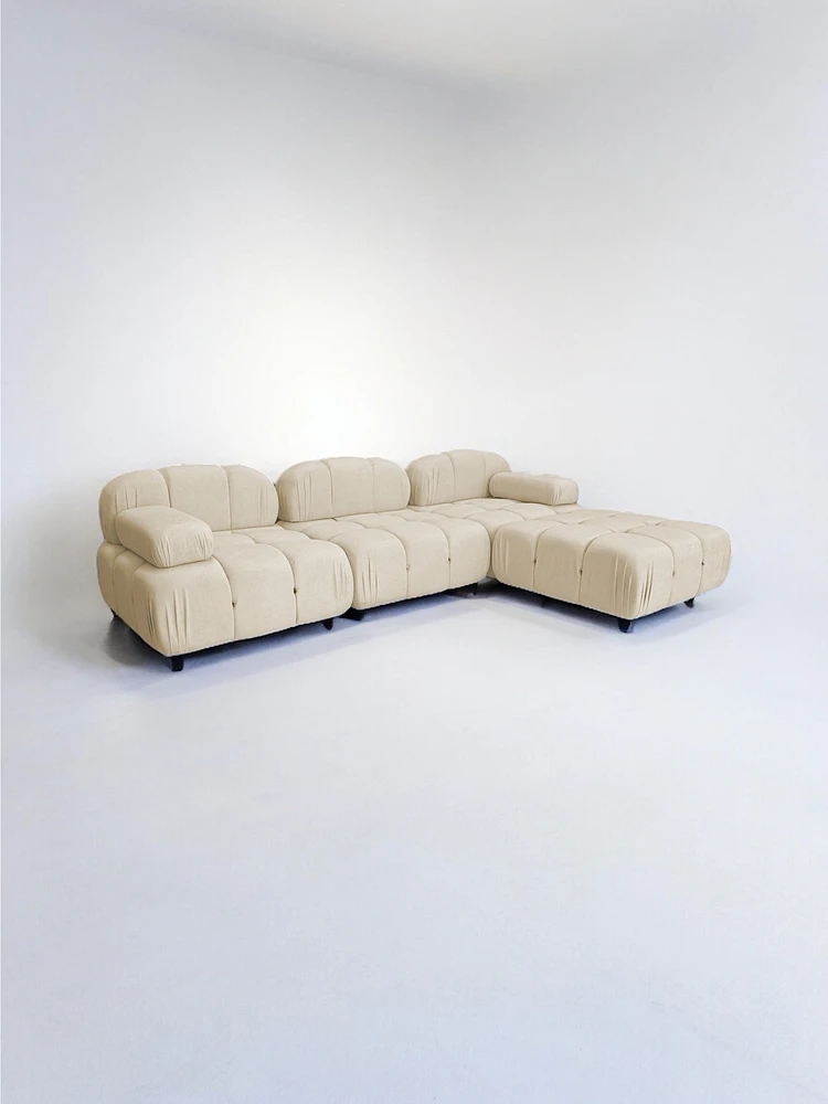 Antonella Sofa Set/4- Lt. Cream