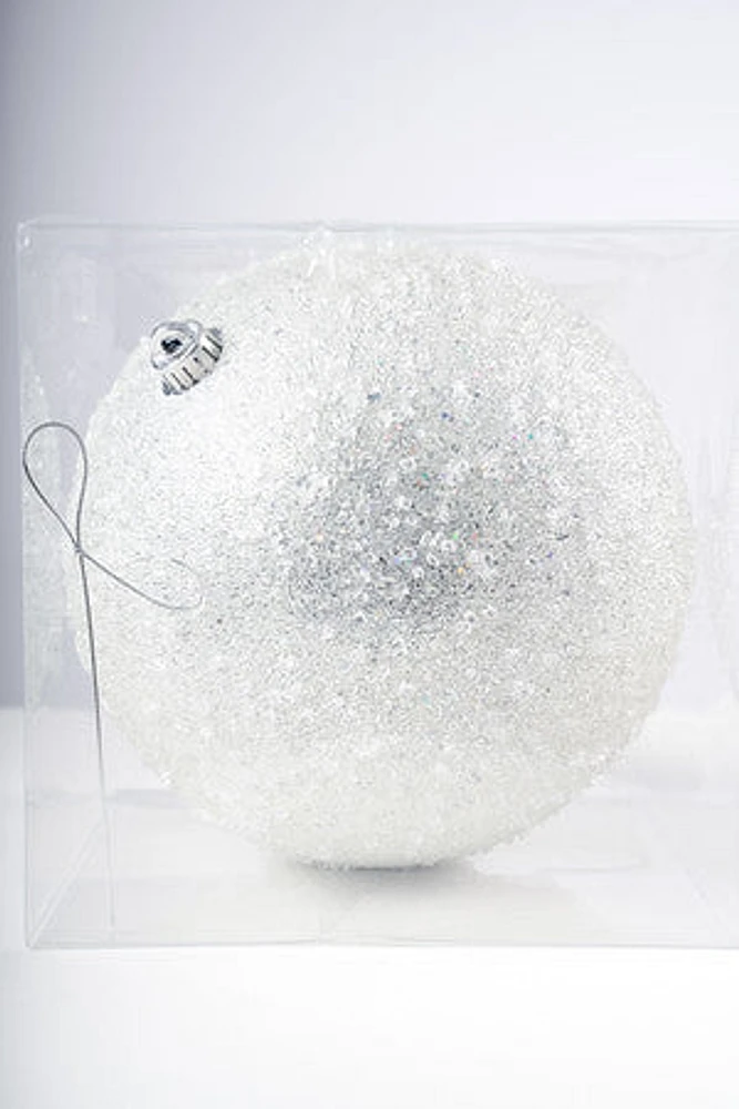10" Silver Confetti Ball