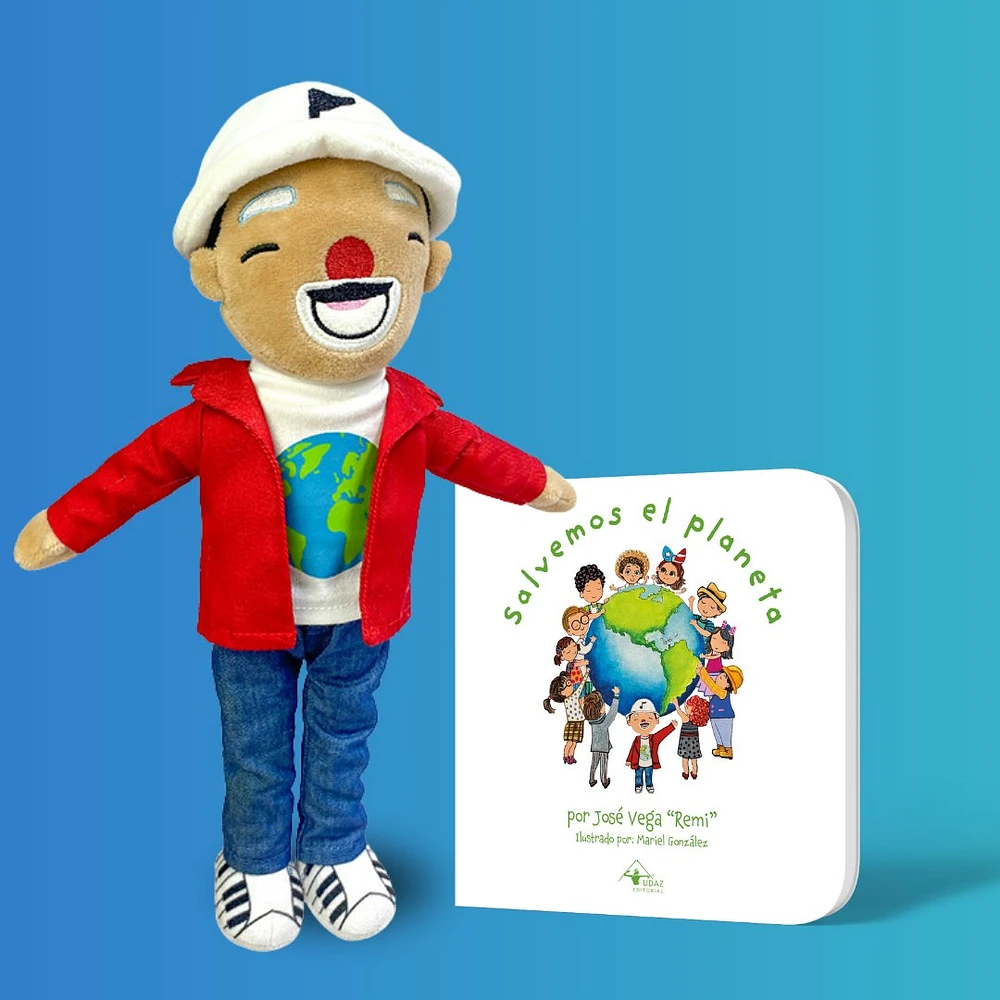 ¡NUEVO! Oferta Libro Salvemos el Planeta + Peluche del Payaso ReMi
