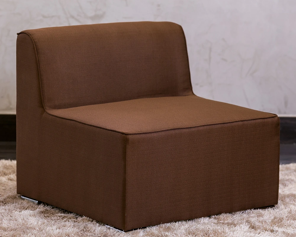 Unique Single Sofa- Brown