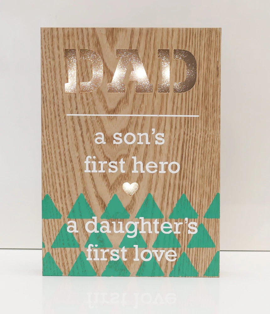 12" Dad - First Love Light Box - Battery Operated