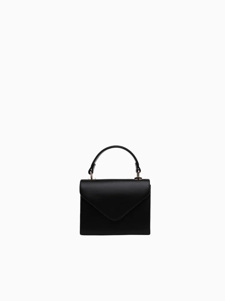 Maya Sml Top Handle Black Pu