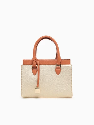 Gaia Top Handle Tan Gold