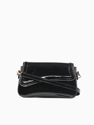 Polina Shoulder Bag Black Pat