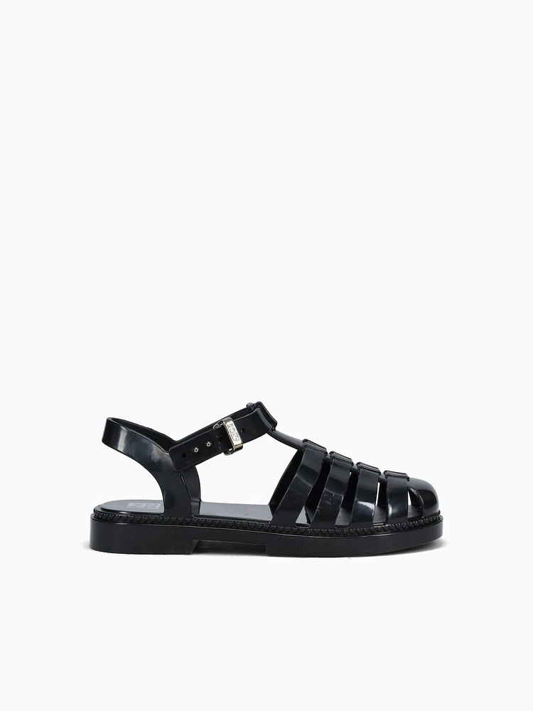 Lovely Sandal Kids Black Jelly