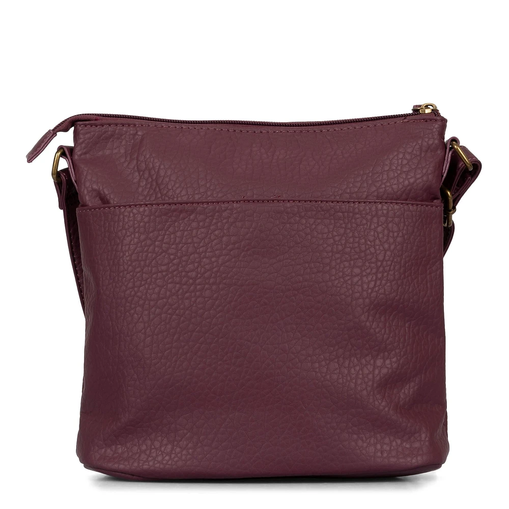 Sac à bandoulière grainé N/S