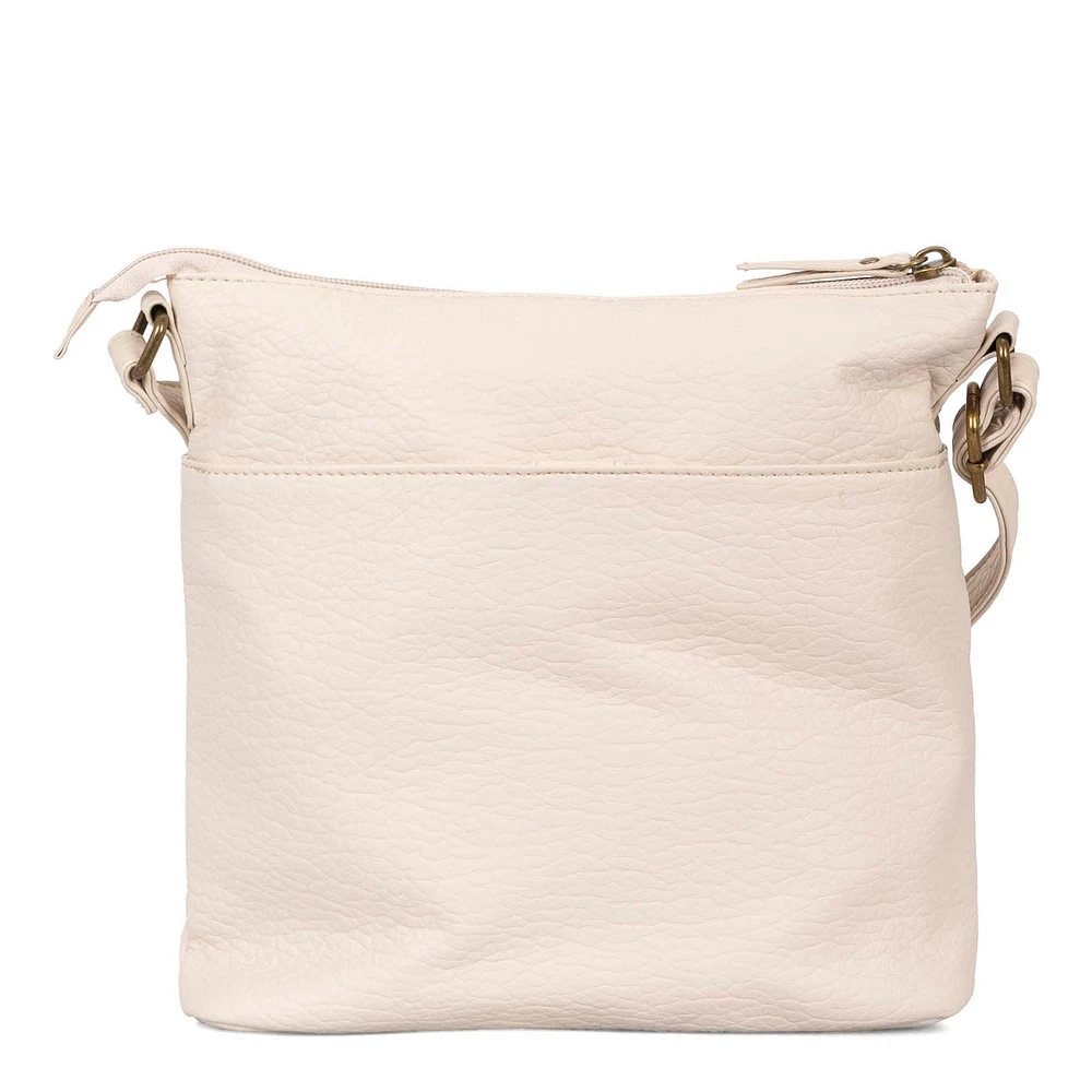 Sac à bandoulière grainé N/S