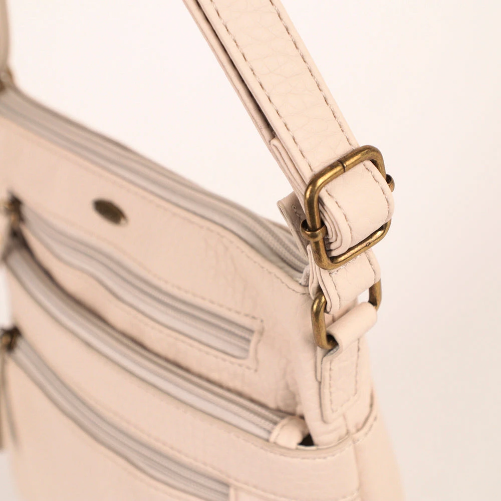 Sac à bandoulière grainé N/S