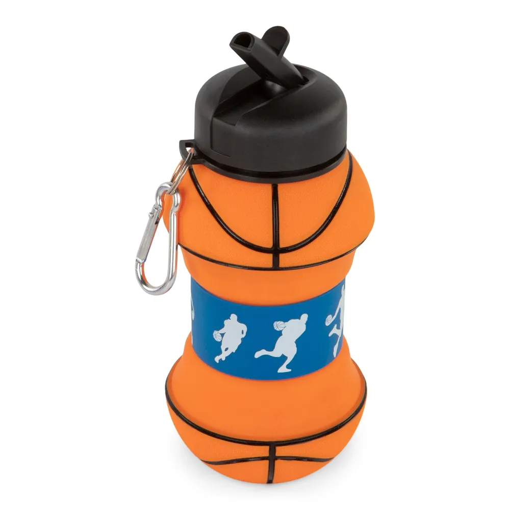 Basketball Silicone Collapsible Water Bottle