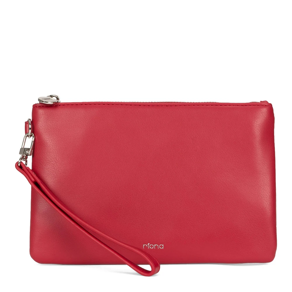 Riona Hailey Smooth RFID Wristlet Pouch