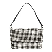 Pochette Pailletée à Rabat Argentée Josie Riona