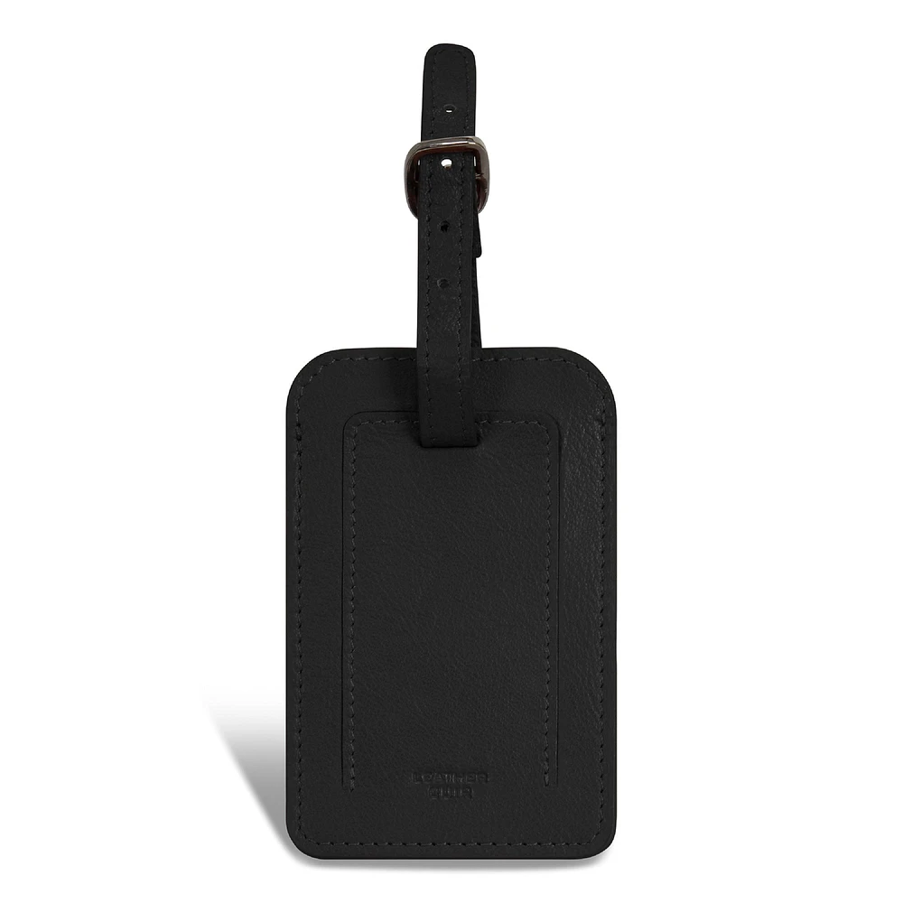 Onyx / Leather Luggage Tags *Drop Ship*