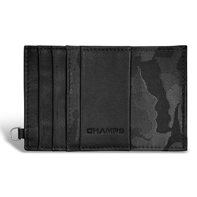 Porte-cartes fin en cuir et camouflage