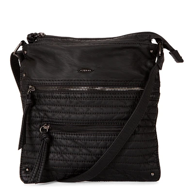 Quilted Multi Zip Crossbody