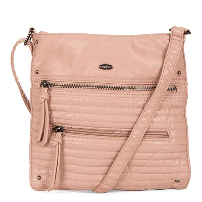 Quilted Multi Zip Crossbody