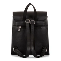 FINAL SALE Leather RFID Flapover Fashion Backpack
