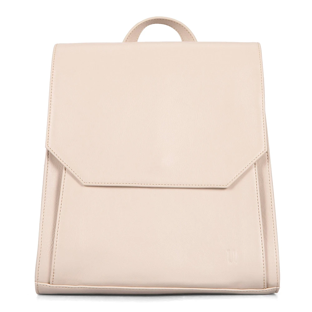 FINAL SALE Leather RFID Flapover Fashion Backpack