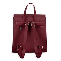 FINAL SALE Leather RFID Flapover Fashion Backpack