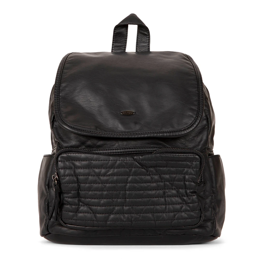 Quilted Front Flap Backpack