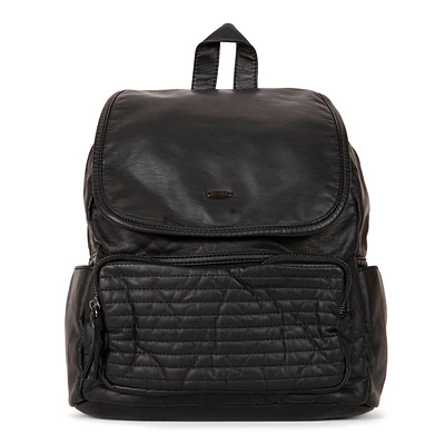Quilted Front Flap Backpack