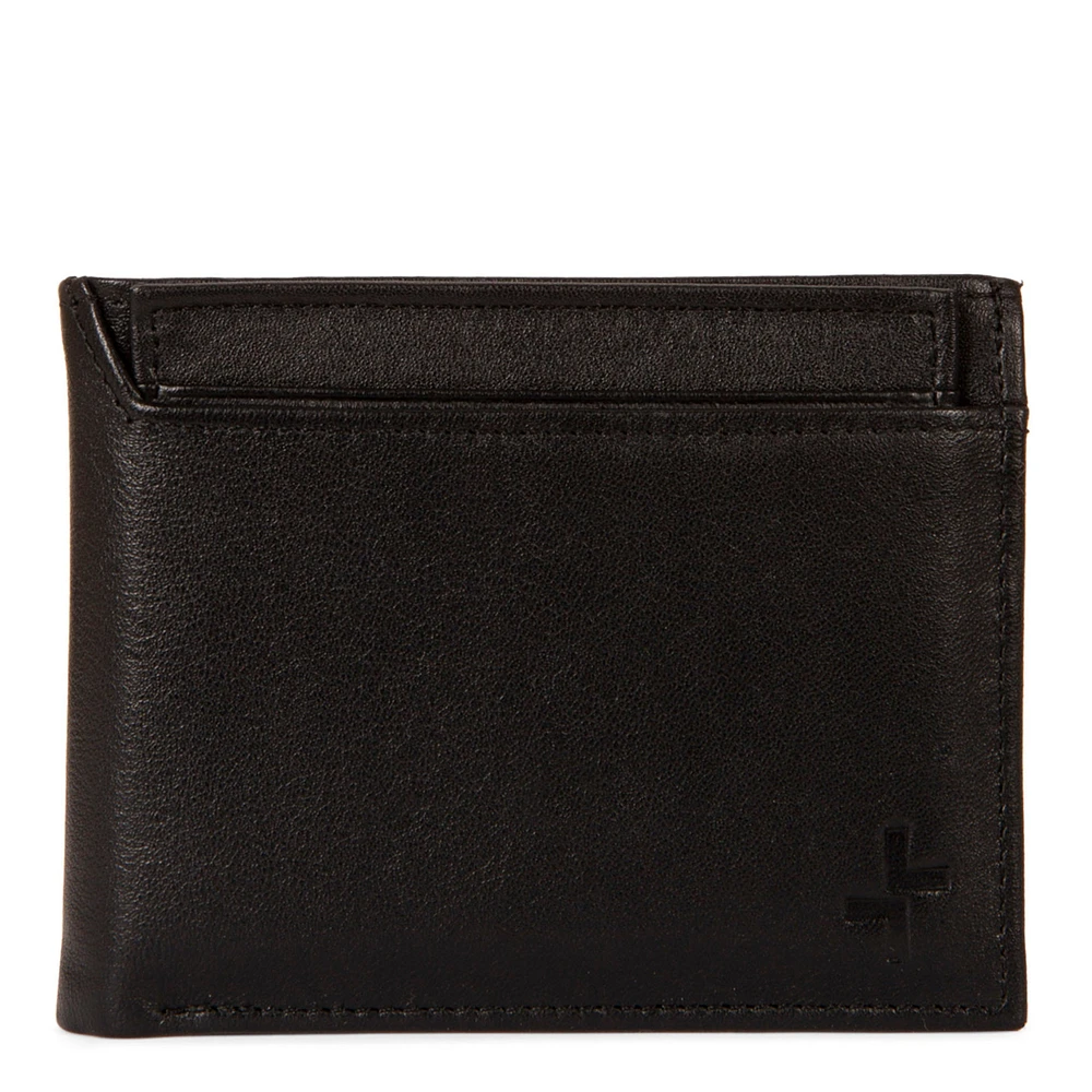 Portefeuille pliable en cuir avec fente amovible RFID