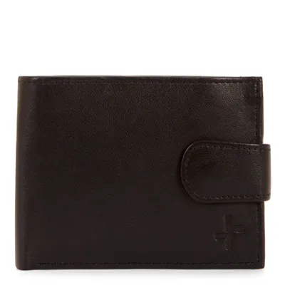 FINAL SALE Leather RFID Bi-Fold Centre & Side Wing Wallet
