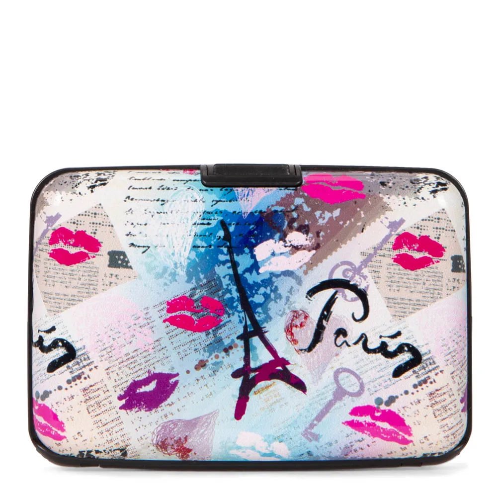 Aluminum Card Holder Kiss to Paris
