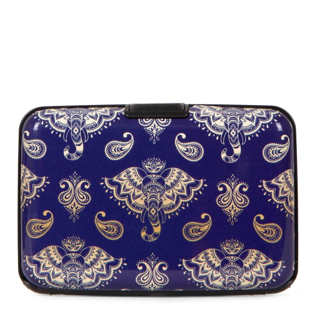Aluminum Card Holder Elephant Mandala