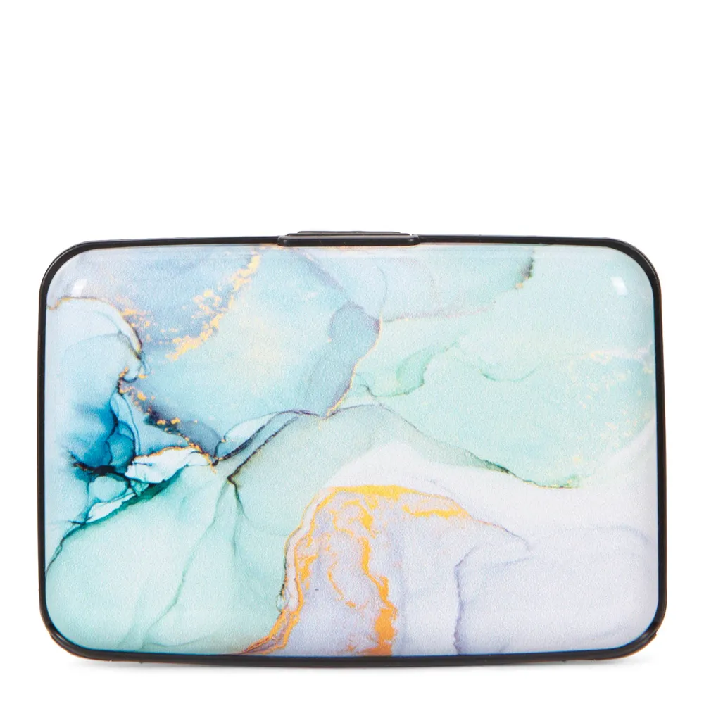 Aluminum Card Holder Turquoise Cloud