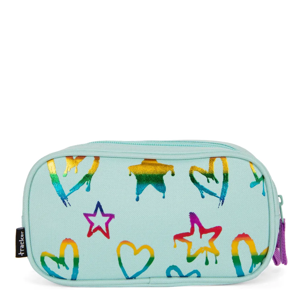 Drippy Foil Hearts Pencil Case