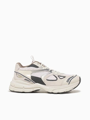 Marathon Runner  Beige Dark grey leather