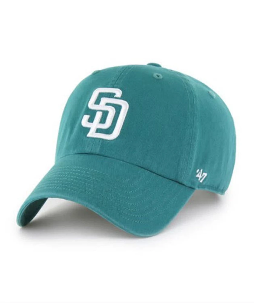 47 San Diego Padres '47 Brand MLB Clean Up Adjustable Cap Hat Teal